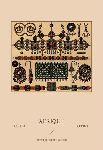 African Metalwork and Beading 24x36 Giclee