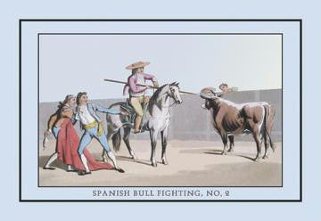 Spanish Bull Fighting  No. 2: Attack of the Picadores 24x36 Giclee