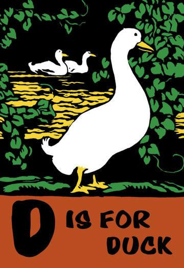 D is for Duck 24x36 Giclee