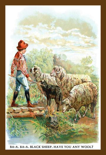 Ba-a Ba-a Black Sheep 24x36 Giclee