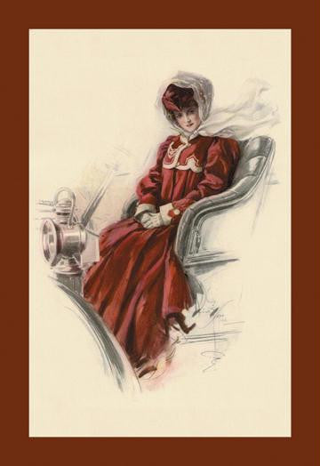 The Automobile Girl 24x36 Giclee