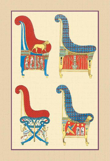 Ancient Egyptian Chairs 24x36 Giclee