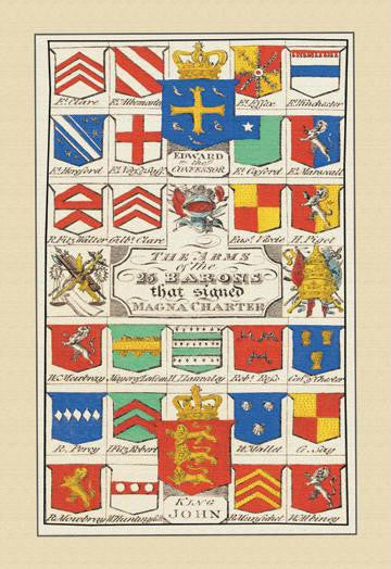 The Arms of the Magna Charter Barons 24x36 Giclee