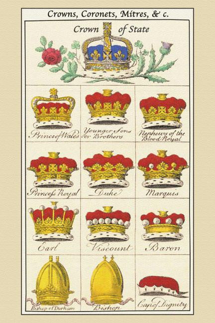 Crowns  Coronets and Mitres 24x36 Giclee