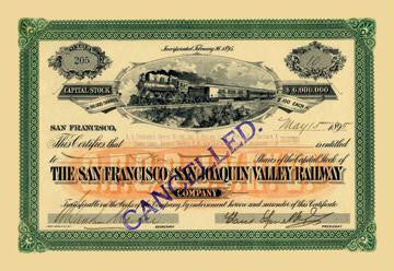 The San Francisco and San Joaquin Valley Railway 24x36 Giclee