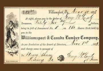 Williamsport & Canada Lumber Company #1 24x36 Giclee