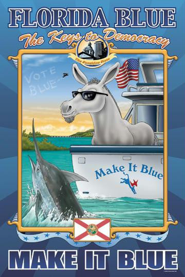 Florida Blue - The Keys to Democracy 24x36 Giclee