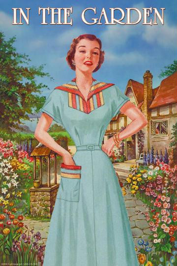 InThe Garden 50&#39;s RetroDress I 24x36 Giclee