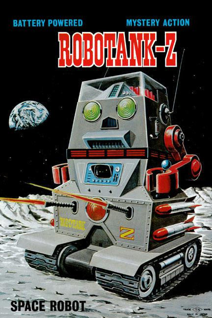 Robotank-Z Space Robot 24x36 Giclee