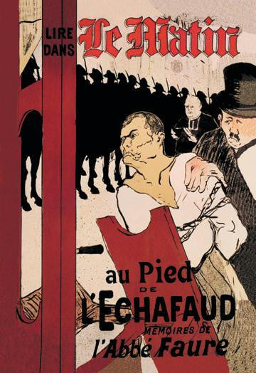 Le Matin au Pied de l'Echafaud (Morning at the Foot of the Scaffold) 28x42 Giclee on Canvas