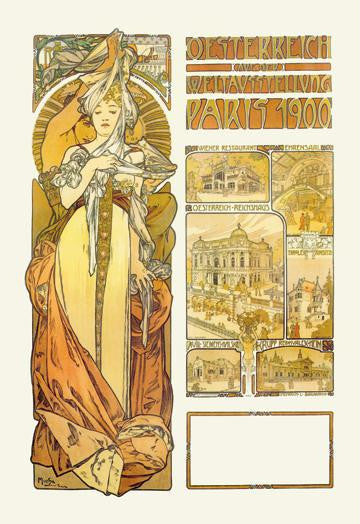 Austria: 1900 28x42 Giclee on Canvas