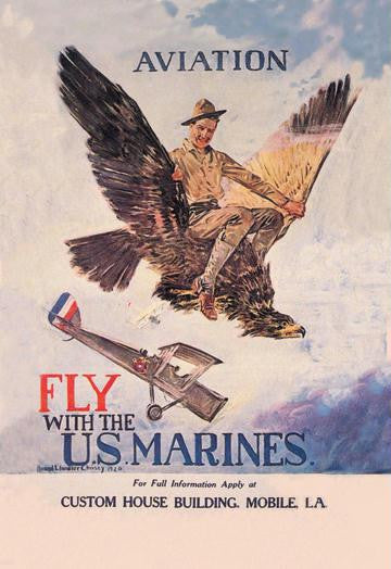 Fly with the U.S. Marines 28x42 Giclee on Canvas