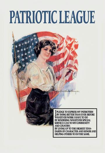 Patriotic League 28x42 Giclee on Canvas