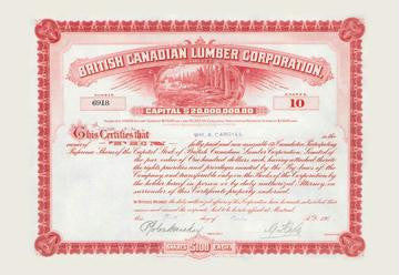 British Canadian Lumber Corporation 28x42 Giclee on Canvas