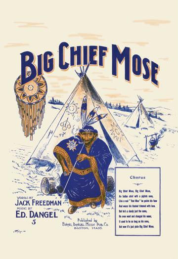 Big Chief Mose 28x42 Giclee on Canvas