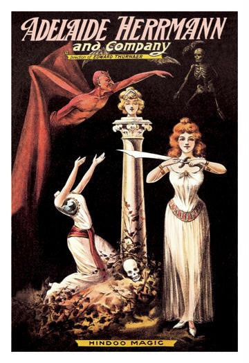 Adelaide Herrmann and Company: Hindoo Magic 28x42 Giclee on Canvas