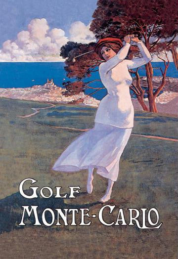 Golf Monte Carlo 28x42 Giclee on Canvas