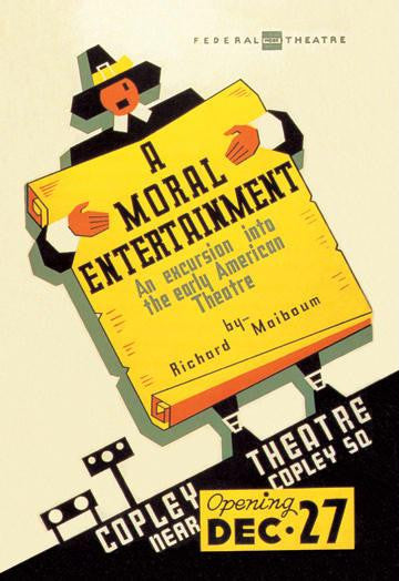 A Moral Entertainment: Early American Theater 28x42 Giclee on Canvas