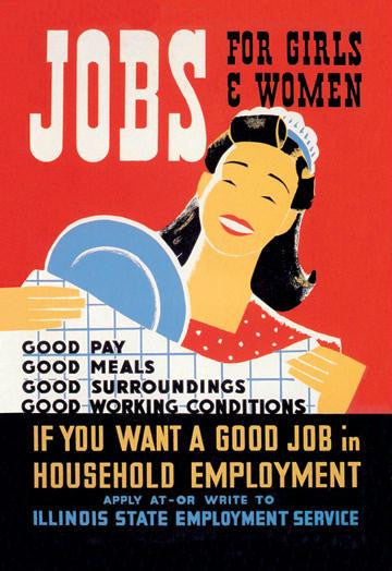 Jobs for Girls and Women 28x42 Giclee on Canvas