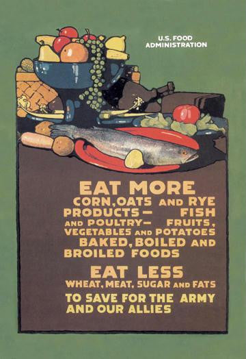 U.S. Food Administration Advisory 28x42 Giclee on Canvas