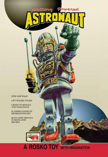 Battery Powered Astronaut 28x42 Giclee on Canvas