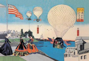 American Hot Air Balloons Take Flight 28x42 Giclee on Canvas