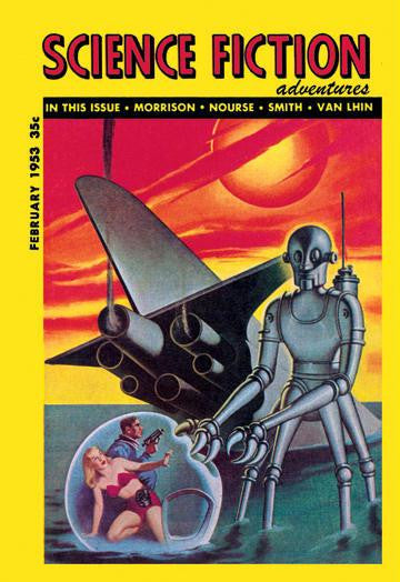 Science Fiction Adventures  February 1953 28x42 Giclee on Canvas