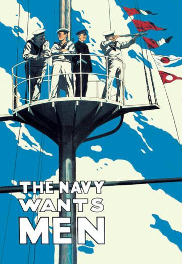 The Navy Wants Men 28x42 Giclee on Canvas