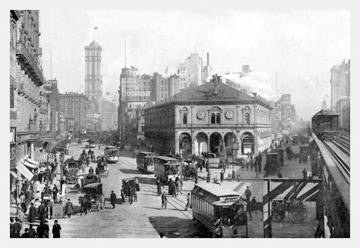 Herald Square  1911 28x42 Giclee on Canvas