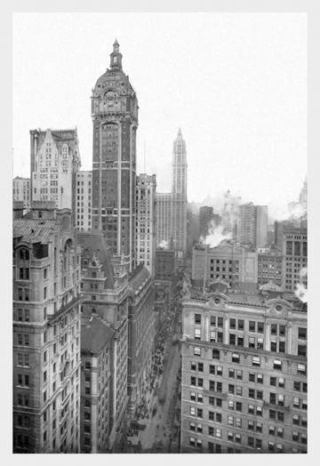 New York City with Singer Tower  1911 28x42 Giclee on Canvas