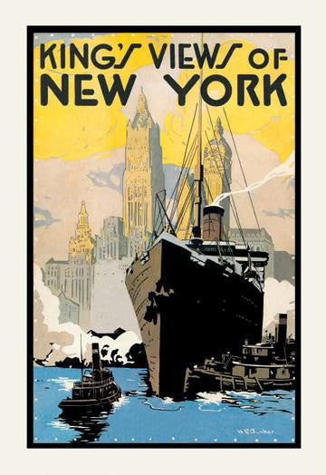 King&#39;s Views of New York (book jacket) 28x42 Giclee on Canvas