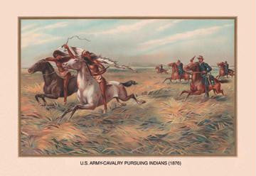 U.S. Army Pursuing Indians  1876 28x42 Giclee on Canvas