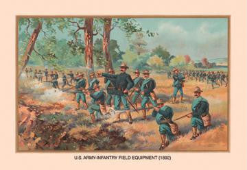 Infantry Field Equipment  1892 28x42 Giclee on Canvas