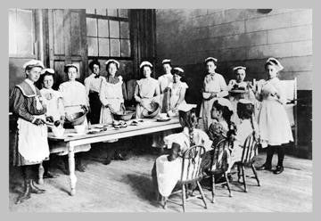 Women in Home Economics Class 28x42 Giclee on Canvas