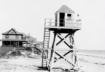 Watch Station Salisbury Beach  Massachusetts 28x42 Giclee on Canvas