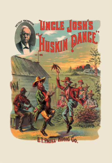 Uncle Josh&#39;s Huskin Dance 28x42 Giclee on Canvas