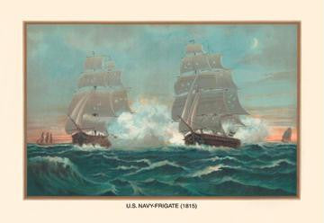 U.S. Navy Frigate  1815 28x42 Giclee on Canvas