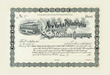 New York and Philadelphia Traction Company 28x42 Giclee on Canvas