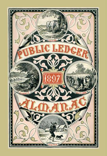 Public Ledger Almanac 28x42 Giclee on Canvas