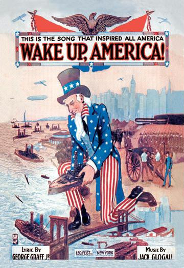 Wake Up  America! 28x42 Giclee on Canvas