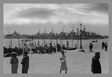 French Destroyers  Venice 1935 28x42 Giclee on Canvas