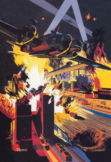 Germany Flies Again! Bombing Raid 28x42 Giclee on Canvas