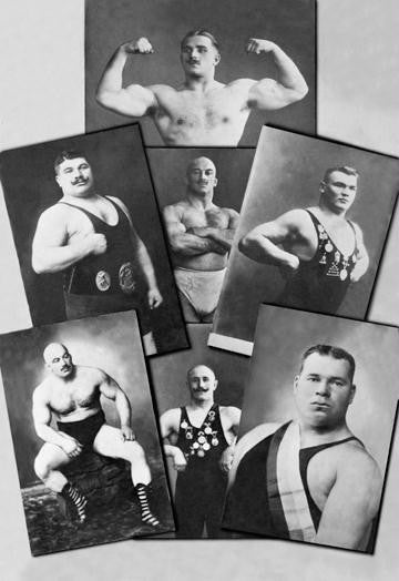 Seven Bodybuilding Champions 28x42 Giclee on Canvas