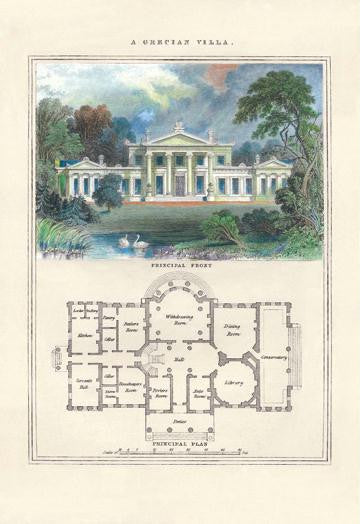 A Grecian Villa #1 28x42 Giclee on Canvas