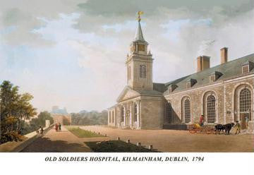 Old Soldiers Hospital  Kilmainham  Dublin  1794 28x42 Giclee on Canvas