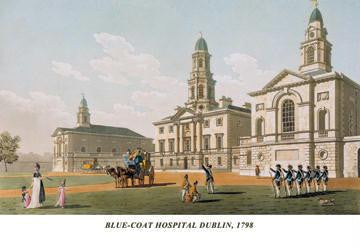 Blue-Coat Hospital Dublin  1798 28x42 Giclee on Canvas