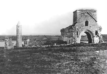 Ruins on Devenish Island 28x42 Giclee on Canvas