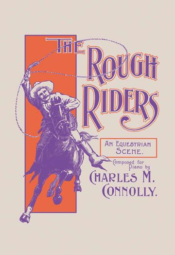 The Rough Riders: An Equestrian Scene 28x42 Giclee on Canvas