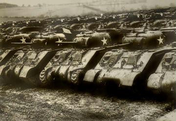 Sherman Tanks 28x42 Giclee on Canvas