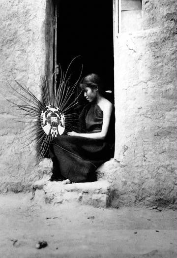 Hopi Basket Weaver 28x42 Giclee on Canvas